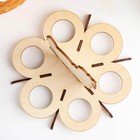 Подставка для яиц «Курочка с ножками», пасхальная, 6 секций, дерево, заготовка для творчества - Фото 3