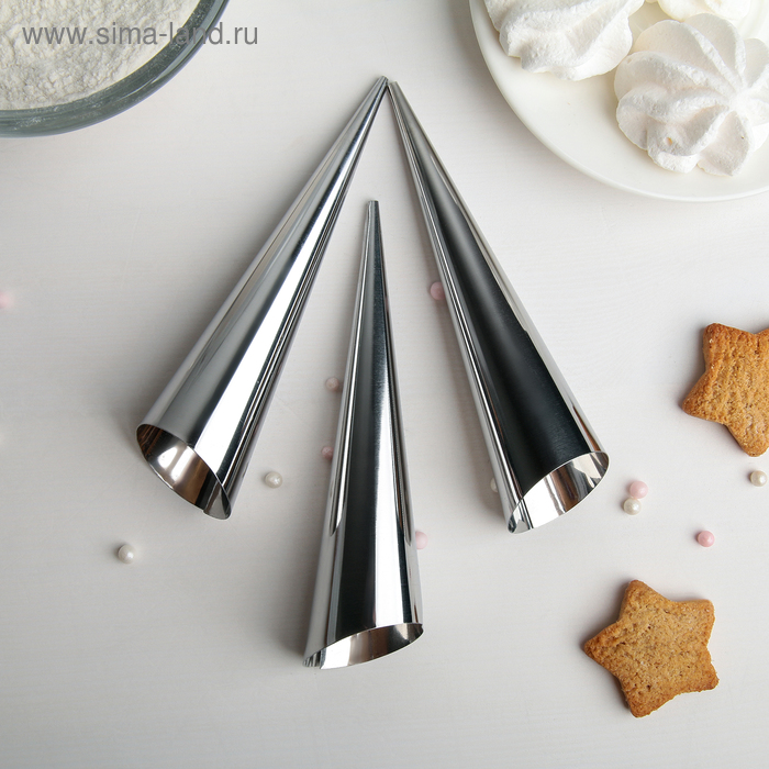 Набор форм для круассанов и трубочек Доляна, 12×3.5 см, 3 шт. - Фото 1