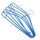 Плечики для одежды Доляна, размер 44-46, антискользящее покрытие, цвет синий - Фото 4