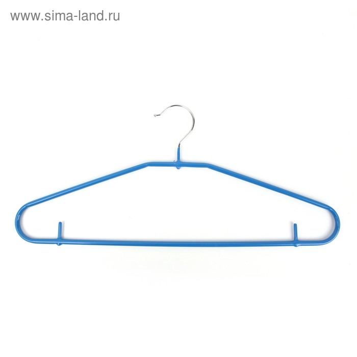 Плечики для одежды Доляна, размер 44-46, антискользящее покрытие, цвет синий - Фото 1