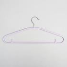 Плечики для одежды Доляна, размер 44-46, антискользящее покрытие, цвет сиреневый - Фото 3