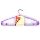 Плечики для одежды Доляна, размер 44-46, антискользящее покрытие, цвет сиреневый - Фото 4