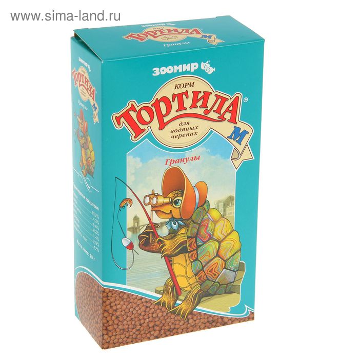 Корм «Тортила М Гранулы» для водяных черепах, гранулированный, 90 г - Фото 1