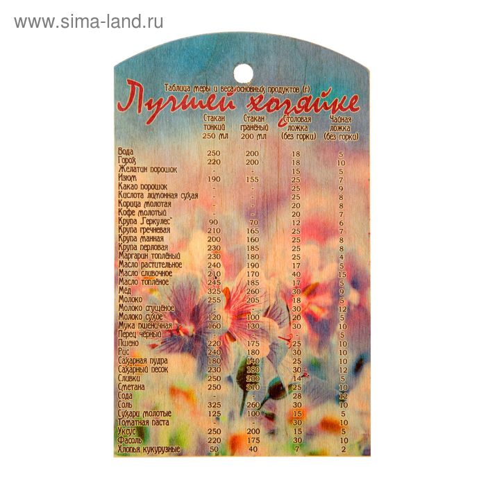 Доска сувенирная деревянная 15х25 см "Лучшей хозяйке", фанера - Фото 1