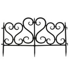 Ограждение декоративное, 32×300 см, 6 секций, пластик, чёрное - Фото 8