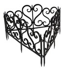 Ограждение декоративное, 32×300 см, 6 секций, пластик, чёрное - Фото 9