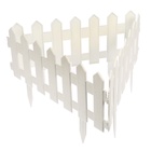 Ограждение декоративное, 30×196 см, 4 секции, пластик, белое, «Палисадник» - Фото 9