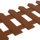 Ограждение декоративное, 30×196 см, 4 секции, пластик, коричневое, «Палисадник» - Фото 10