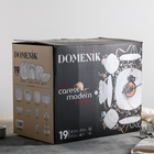 Сервиз столовый Caress Modern, 19 предметов: тарелка десертная 6 шт, тарелка обеденная 6 шт, тарелка глубокая для супа 6 шт, салатник 1 шт - Фото 4