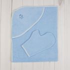 Полотенце-уголок, размер 80х100 см, цвет голубой - Фото 1