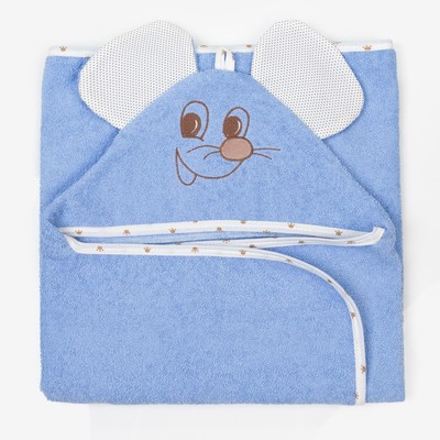 Полотенце-уголок, размер 125х65 см, цвет голубой К23/2