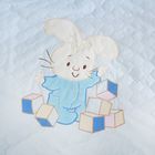 Одеяло-плед "Зайка с кубиками", размер 70х115 см, цвет голубой К018-15 - Фото 2