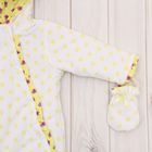 Комбинезон детский с носочками и рукавичками, рост 74 см, цвет лимонный 40-8501 _М - Фото 4
