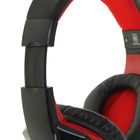 Наушники Qumo Dragon War Bionic, игровые, полноразмерные, микрофон, 3.5мм, 2м, чёрно-красные - Фото 2