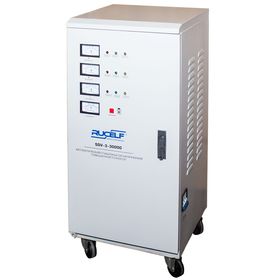 Стабилизатор напряжения RUCELF SDV-3-30000, электромех., напольный, точн. ±3.5%, 30000 ВА