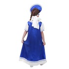 Русский костюм для девочки: платье с кокеткой, кокошник, р-р 60, рост 110-116 см, цвет синий - Фото 2