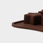 Форма для шоколада Доляна «Звездочёт», силикон, 20,5×10,5×1,5 см, 15 ячеек, цвет коричневый - Фото 6