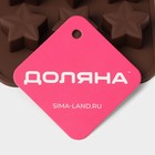 Форма для конфет и шоколада Доляна «Звездочёт», силикон, 20.5×10.5×1.5 см, 15 ячеек, коричневая - Фото 8