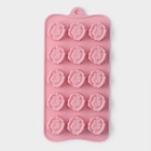 Форма для конфет и шоколада Доляна «Розочки», силикон, 20.5×10.5×1.5 см, 15 ячеек (3×3 см), МИКС - Фото 4