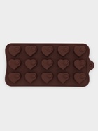 Форма для конфет и шоколада Доляна «Сердцеедка», силикон, 21.5×11×1.5 см, 15 ячеек, коричневая - Фото 2