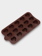 Форма для конфет и шоколада Доляна «Сердцеедка», силикон, 21.5×11×1.5 см, 15 ячеек, коричневая - Фото 3