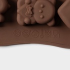 Форма для конфет и шоколада Доляна «Счастье есть», силикон, 21×11×1.5 см, 15 ячеек, коричневый - Фото 6