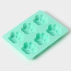 Форма для выпечки Доляна «Животные.Лапка», силикон, 18×13,8 см, 6 ячеек (5×5,4 см), цвет МИКС - Фото 4