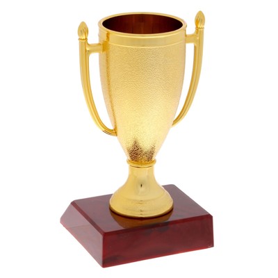 Кубок 103, наградная фигура, золото, подставка пластик, 12×6.3×6.3 см