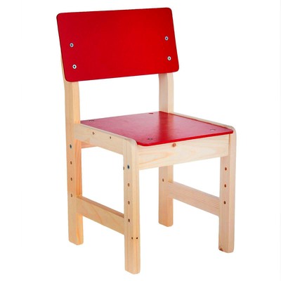 Стул детский регулируемый (Р), цвет красный лак