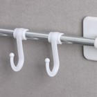 Держатель для полотенец металлический , 8 крючков, 45 см - Фото 4