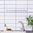 Держатель для полотенец в ванную, 8 крючков, 45 см, белый - Фото 6