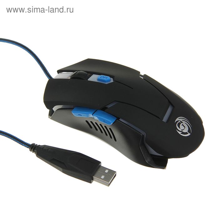 Мышь Dialog MGK-12U Gan-Kata, игровая, проводная, подсветка, 2400 dpi, USB, чёрная - Фото 1