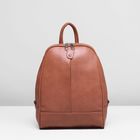 Рюкзак молодёжный на молнии, 1 отдел, наружный карман, цвет коричневый - Фото 1