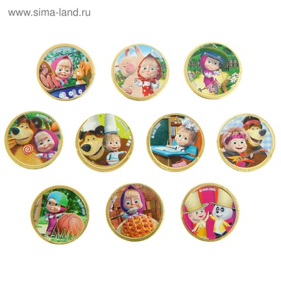 Монеты шоколадные "Маша и Медведь", 6 г