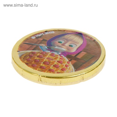 Монеты шоколадные "Маша и Медведь", 6 г