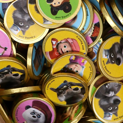 Монеты шоколадные "Маша и Медведь", 6 г