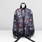 Рюкзак молодёжный на молнии, 1 отдел, 2 наружных кармана, цвет чёрный/розовый - Фото 3
