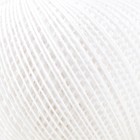 Нитки вязальные "Снежинка" набор 6 шт, 230м/25гр 100% хлопок цвет белый - Фото 4