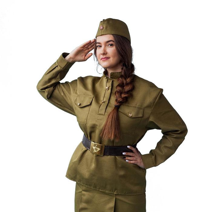 Гимнастёрка военная женская, люкс, р. 48-50 - фото 1905396639