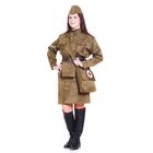 Костюм военный «Санитарочка», пилотка, гимнастёрка, ремень, юбка, сумка, р. 48-50, рост 170 см - Фото 1