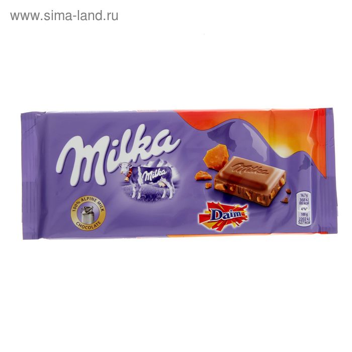 Шоколад Milka Daim, 100 г - Фото 1