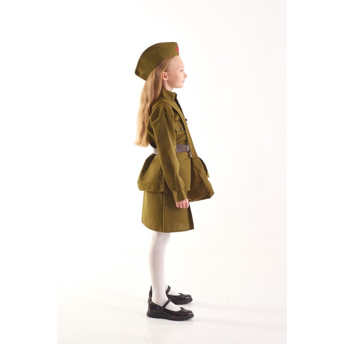Костюм военного "Санитарка" для девочки, 3-5 лет рост 104-116 см - фото 1884770806