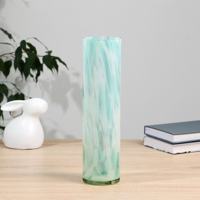 Ваза «Цилиндр», 8×30 см, стекло, зелёная - Фото 1