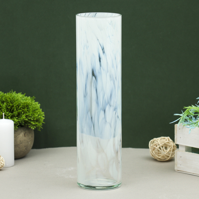 Ваза «Цилиндр», 8×30 см, стекло, белая