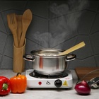 Плитка электрическая Luazon LHP-001, 1 конфорка, 1000 Вт, нагреватель спираль, белая - Фото 1