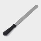 Лопатка-палетка с пластиковой ручкой, прямая, 37 см, рабочая часть 25 см, цвет чёрный - фото 3655251