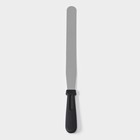 Лопатка-палетка с пластиковой ручкой, прямая, 37 см, рабочая часть 25 см, цвет чёрный - Фото 2