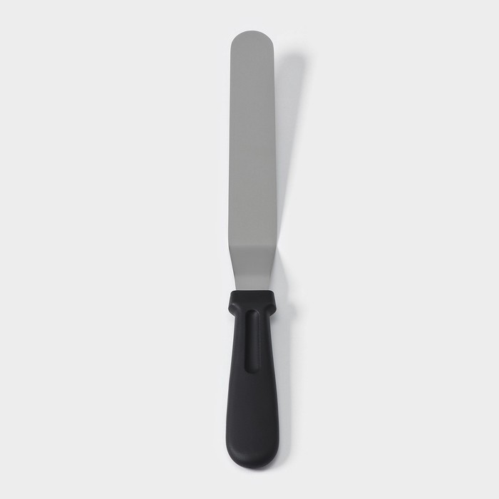 Лопатка-палетка с пластиковой ручкой, изогнутая, 32 см, рабочая часть 20 см, цвет чёрный - фото 1908303286
