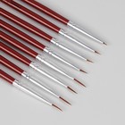 Точечные кисти для дизайна ногтей, 8 шт, цвет бордовый - Фото 2