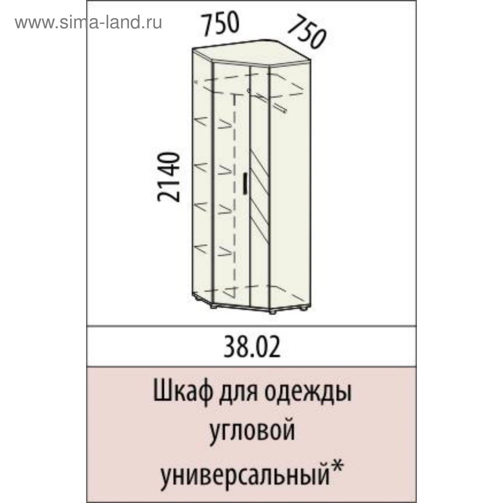 Стандартные размеры углового шкафа для одежды